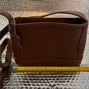 Hillard & Hanson Brown Crossbody Bag Smooth Leather